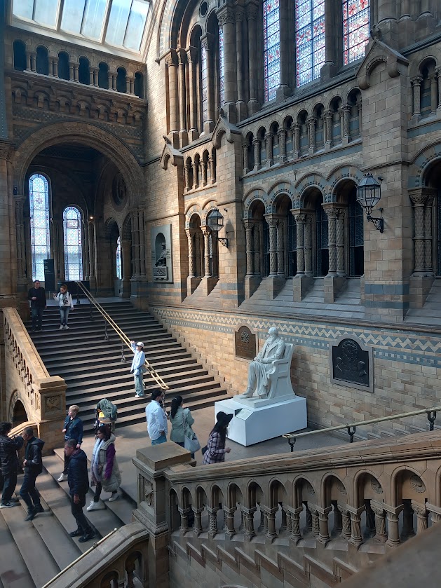 Interior stairway at the Natural History Museum in London